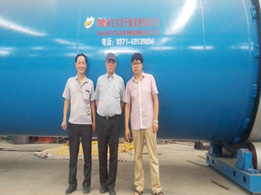 泰達人員陪同摩洛哥參觀轉筒烘干